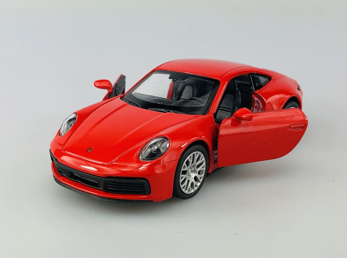 Welly Porsche 911 Carrera 4S Czerwony 1:34 Samochód Nowy Metalowy Model