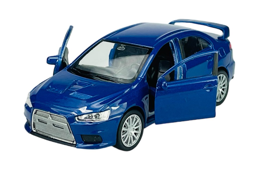 Welly Mitsubishi Lancer Evolution X Niebieski 1:34 Samochód Nowy Metalowy Model