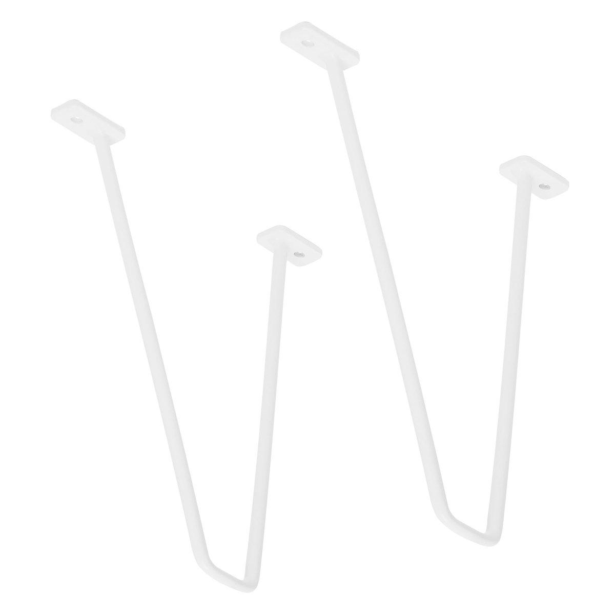 Uchwyt na półkę spinka do włosów 2 sztuki 26,5x18x2,3 cm biały metal ML design