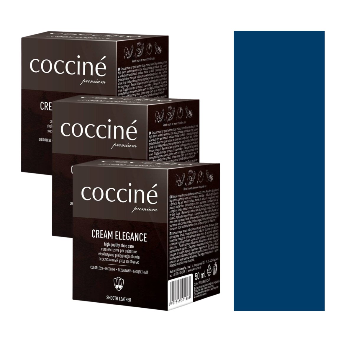 3x Cream Elegance Do Obuwia 50 ml Granatowy 38