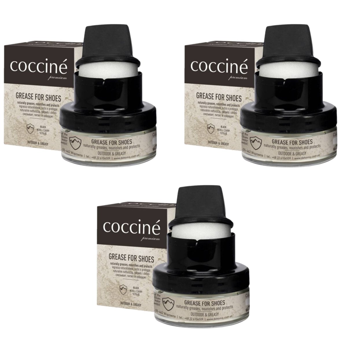 3x Grease for Shoes 50 ml Bezbarwny 01