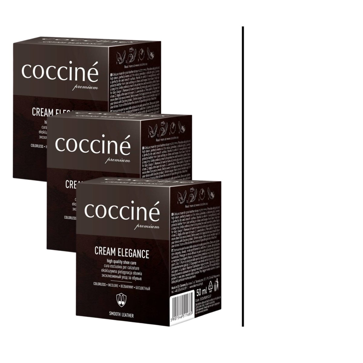 3x Cream Elegance do Obuwia 50 ml Biały 03