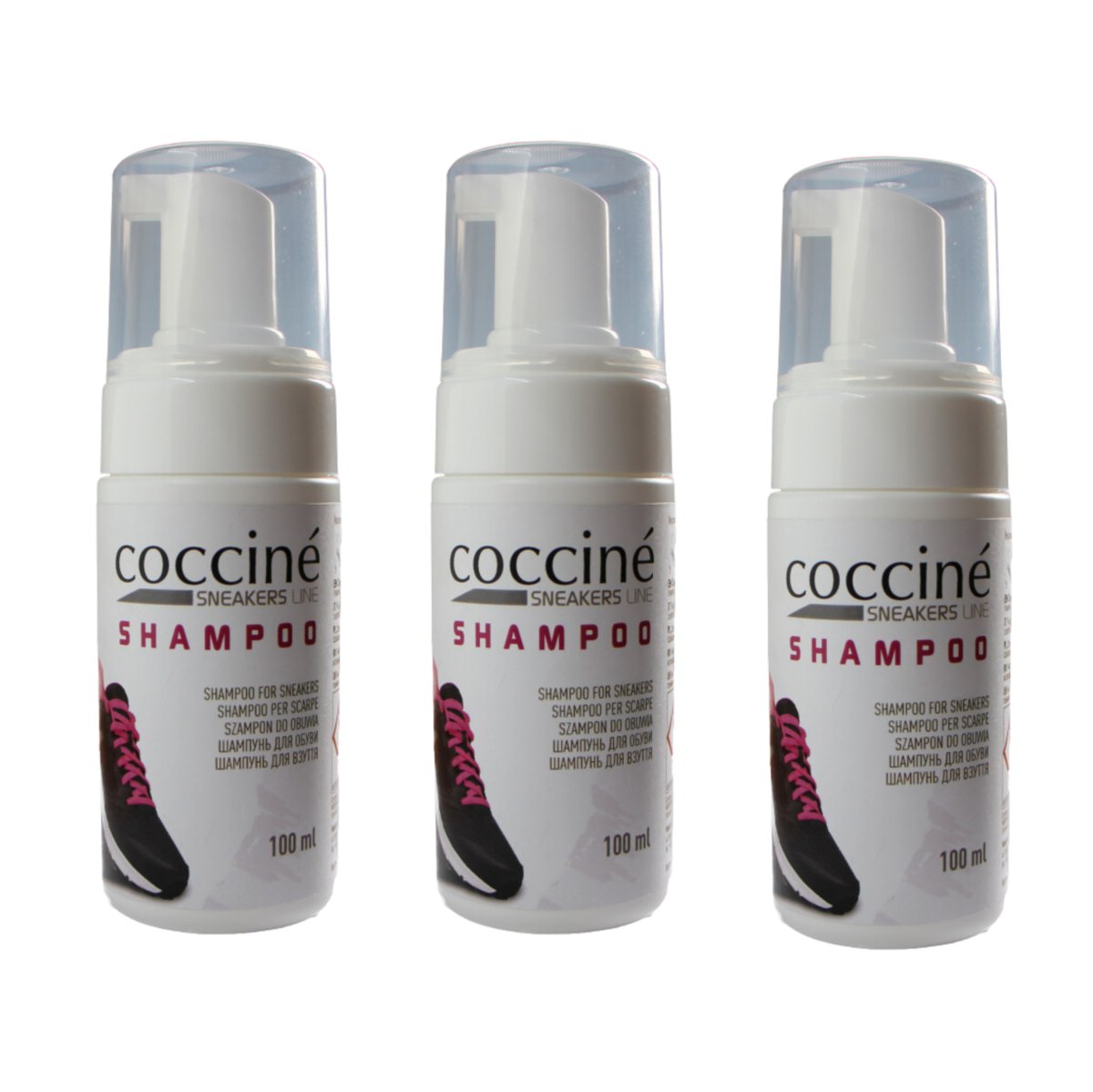 3x Shampoo do Sneakersów w Piance 100 ml