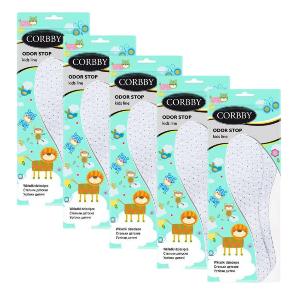 5x Wkładki do Butów Odor Stop Kids z Węglem Aktywnym