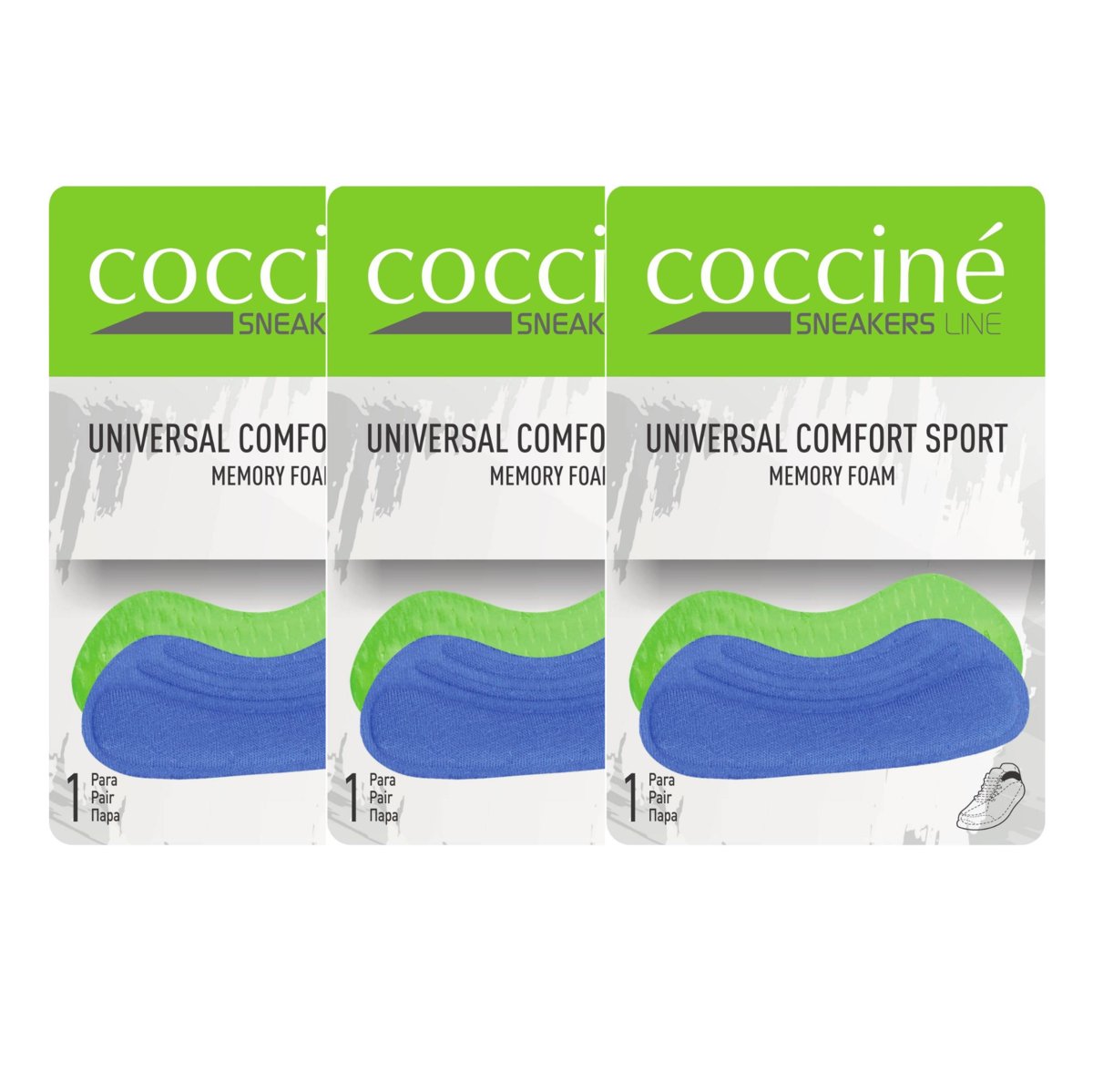 3x Universal Comfort Sport Zapiętki Sneakers