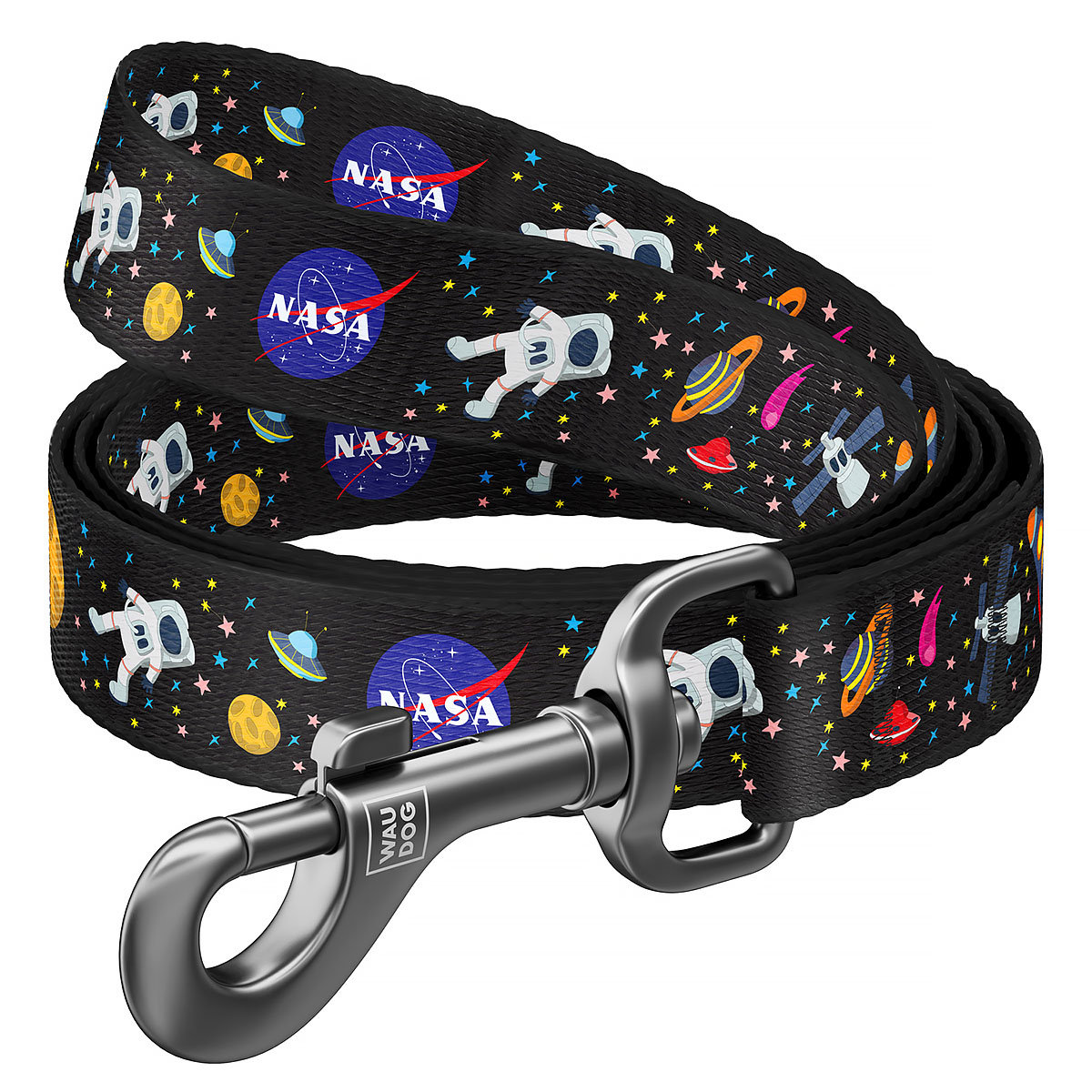 Smycz Dla Psa Wzór Nasa 15 Mm Długość 122 Cm