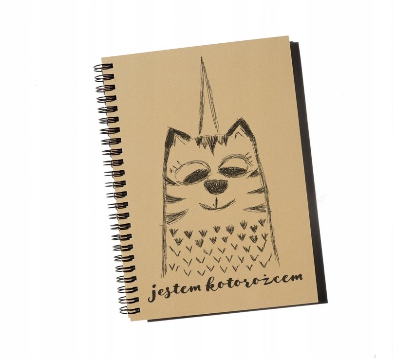 Jestem kotorożcem, notatnik z kotem, notes, Sowia Aleja