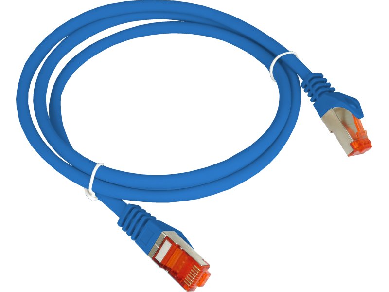 Patch-cord F/UTP kat.6 PVC 0.5m niebieski ALANTEC  - ALANTEC