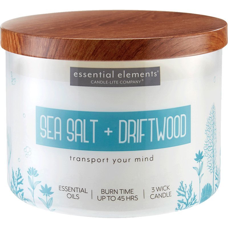 Sojowa świeca zapachowa z olejkami eterycznymi Sea Salt Driftwood Candle-lite 418 g