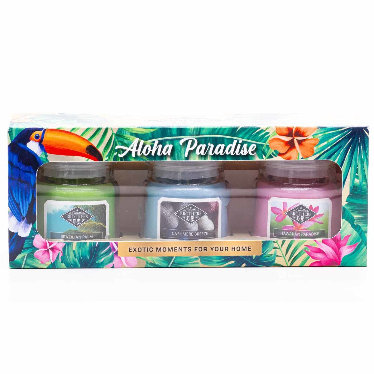 Zestaw świeczek zapachowych sojowych 3 sztuki 85 g Candle Brothers - Aloha Paradise