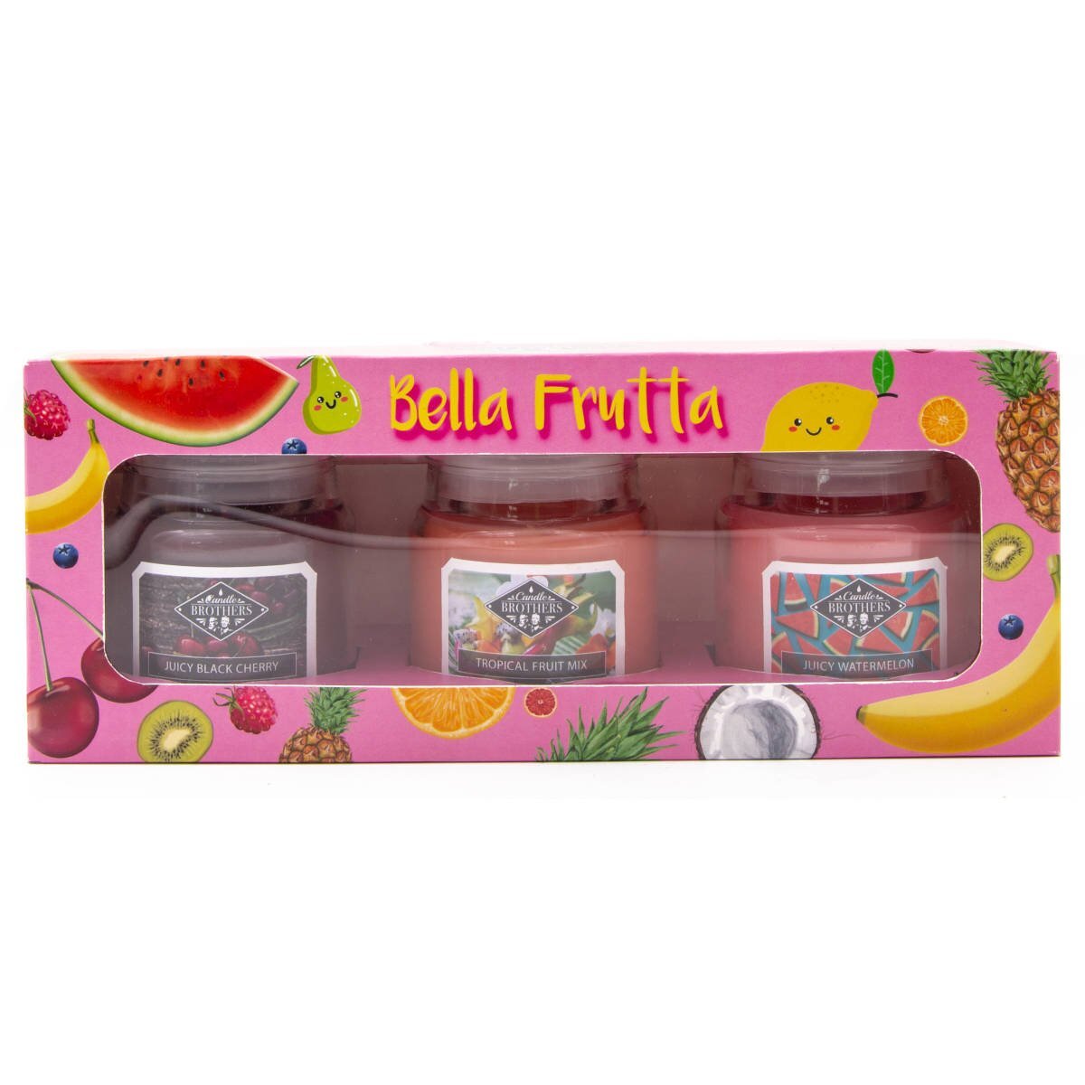 Zestaw świeczek zapachowych sojowych 3 sztuki Candle Brothers 85 g - Bella Frutta