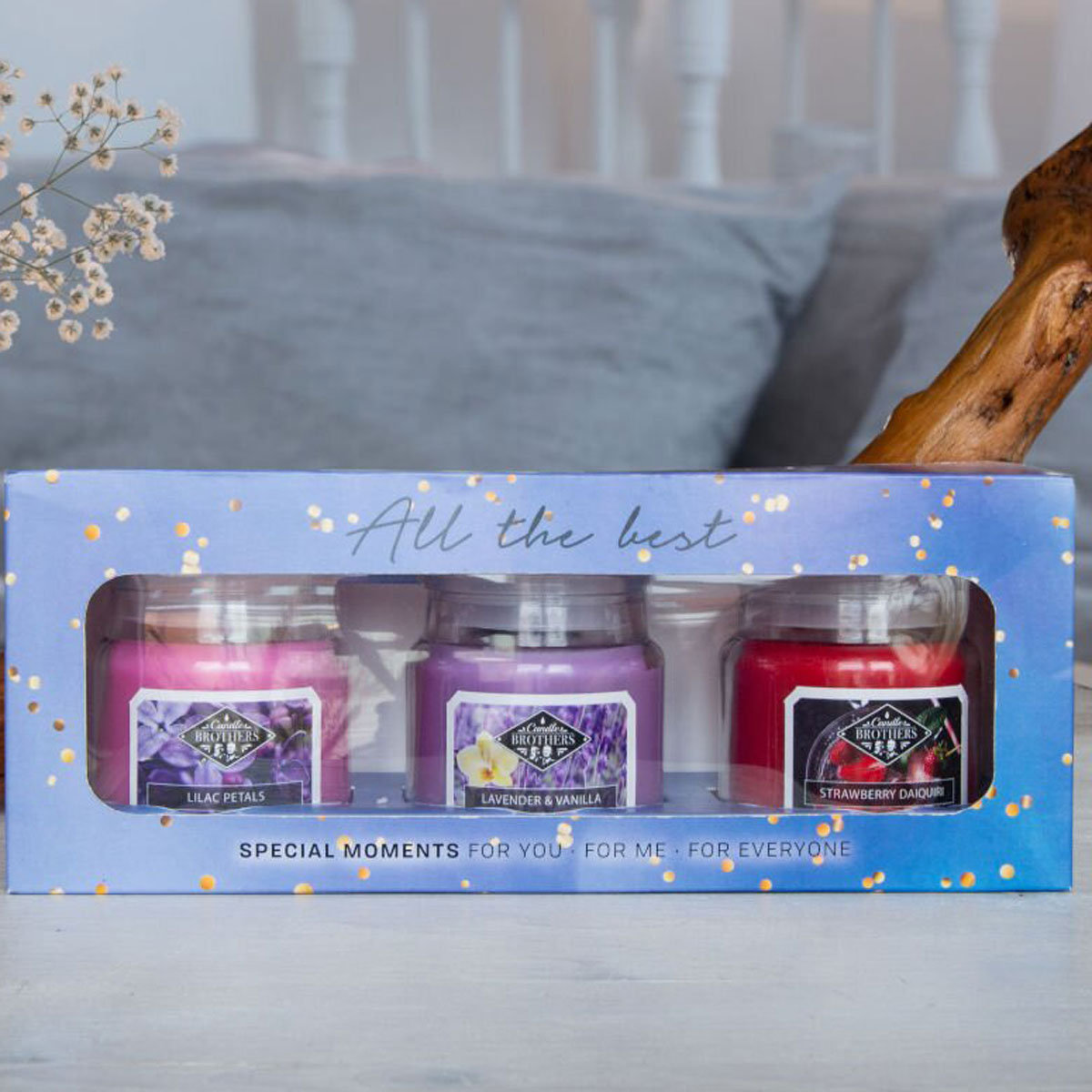 Zestaw świeczek zapachowych sojowych 3 sztuki Candle Brothers 85 g - All The Best