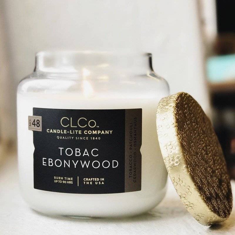 Świeca zapachowa w szkle No. 48 Tobac Ebonywood Candle-lite 396 g