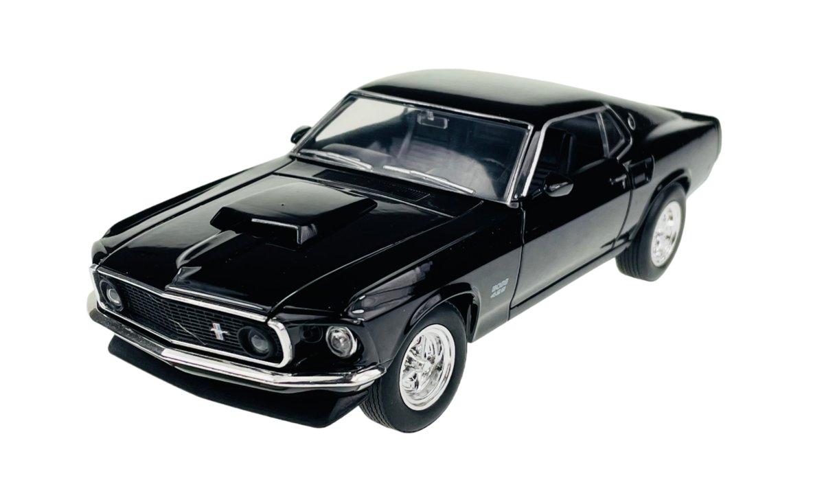 Welly 1969 Ford Mustang Boss 429 Czarny 1:24 Samochód Nowy Metalowy Model