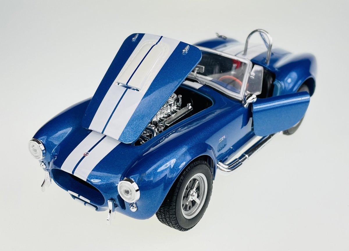 Welly 1965 Shelby Cobra 427 Sc Niebieski 1:24 Samochód Nowy Metalowy Model