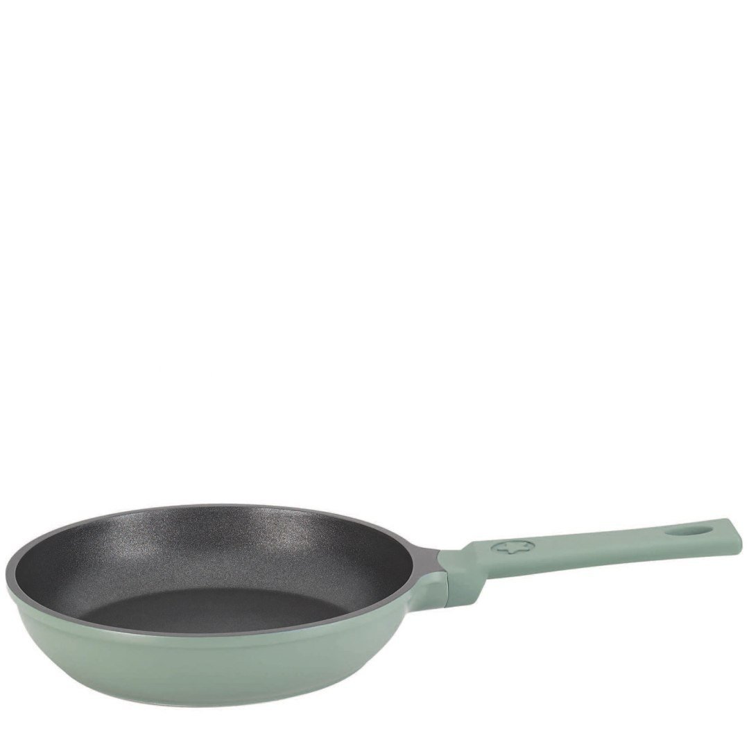 Patelnia Z Powłoką Nieprzywierającą Średnica 18 Cm Zielona Matowa