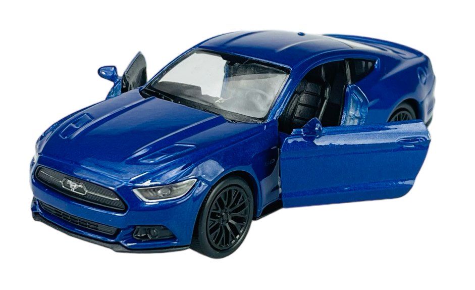 Welly 2015 Ford Mustang Gt Niebieski 1:34 Samochód Nowy Metalowy Model