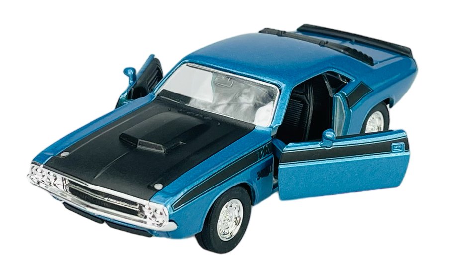 Welly 1970 Dodge Challenger T/A Niebieski 1:34 Samochód Nowy Metalowy Model