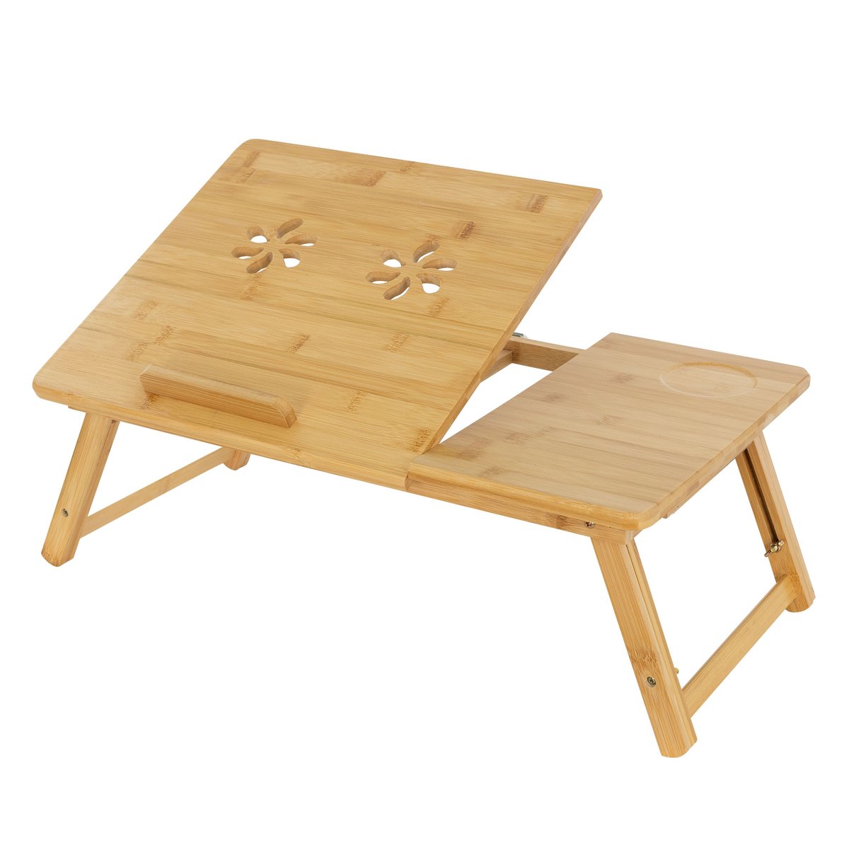 Stolik pod laptopa składany brązowy z drewna ML-Design