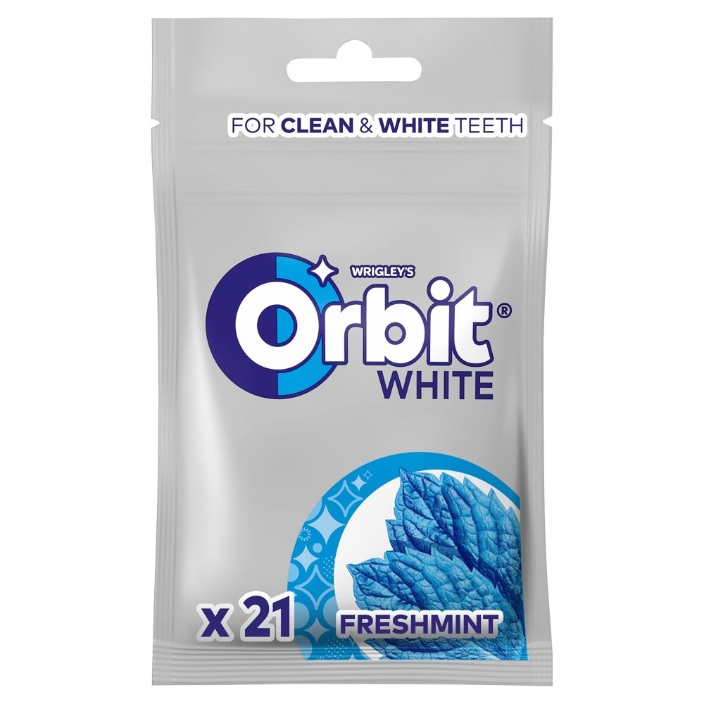 Orbit White Freshmint Bezcukrowa guma do żucia 29 g (21 sztuk)