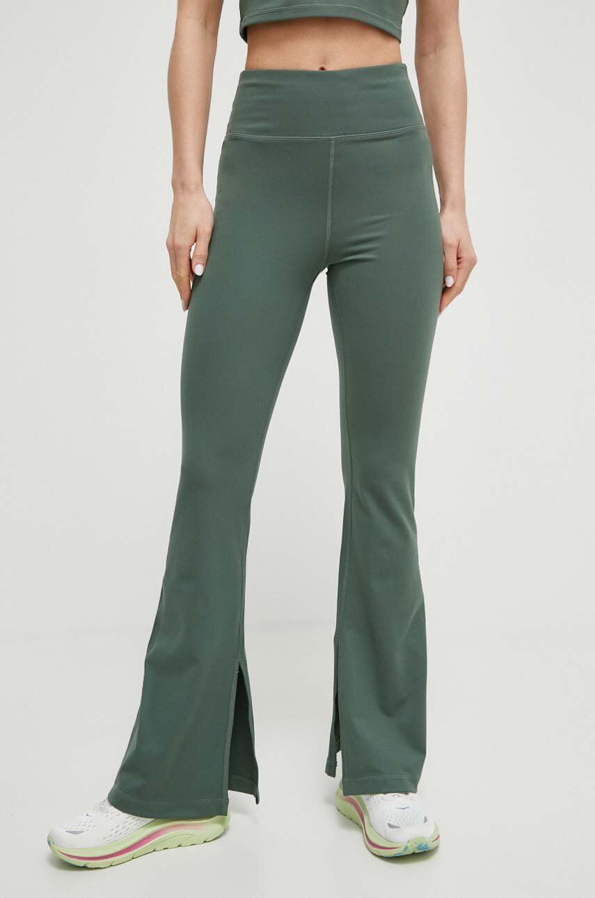 Dkny legginsy damskie kolor zielony gładkie - DKNY