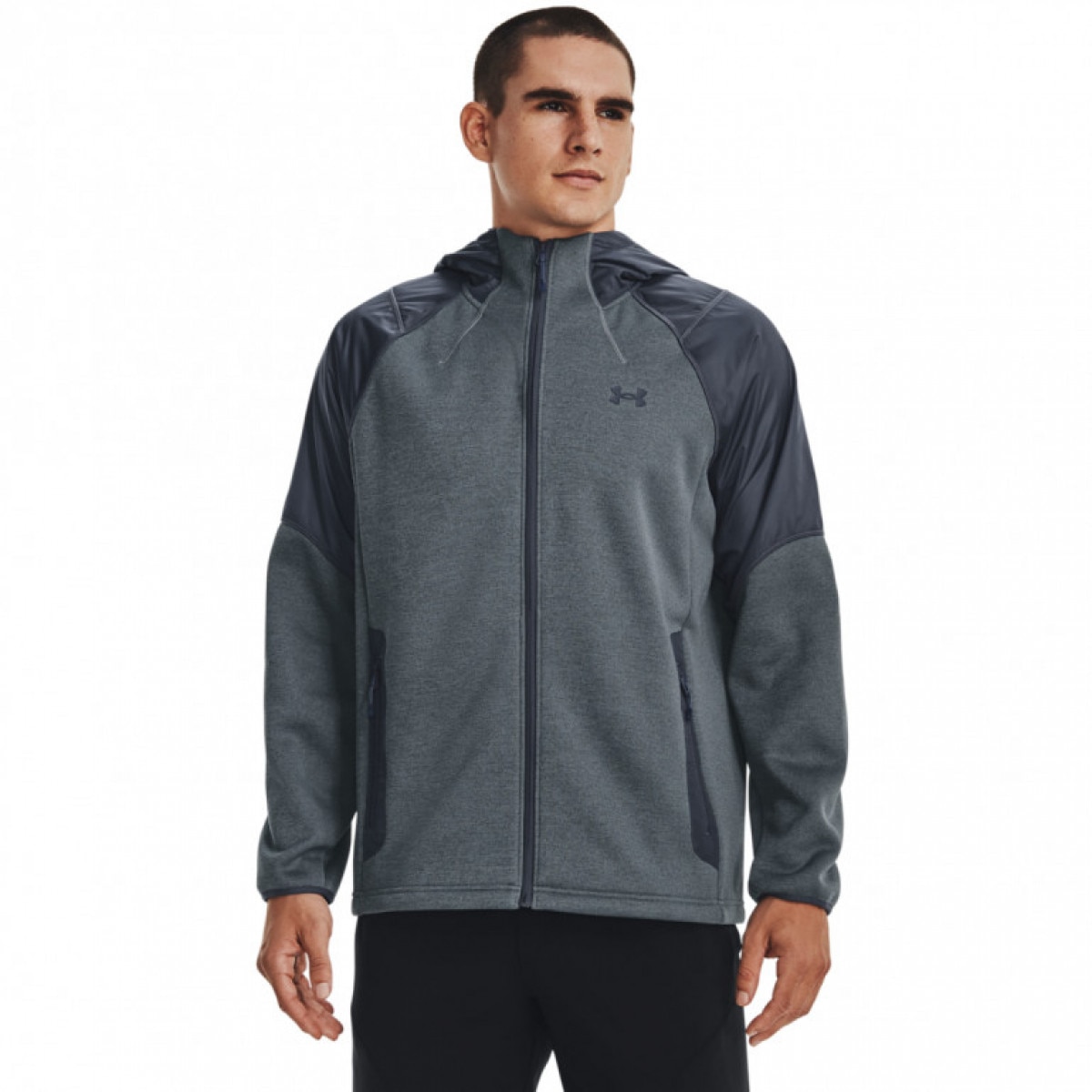 Męska kurtka treningowa Under Armour UA Swacket - szara - UNDER ARMOUR