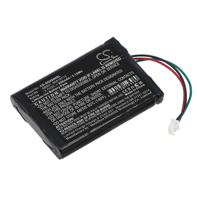 Shure MXW1 / SB901 850mAh 3.15Wh Li-Ion 3.7V (Cameron Sino)