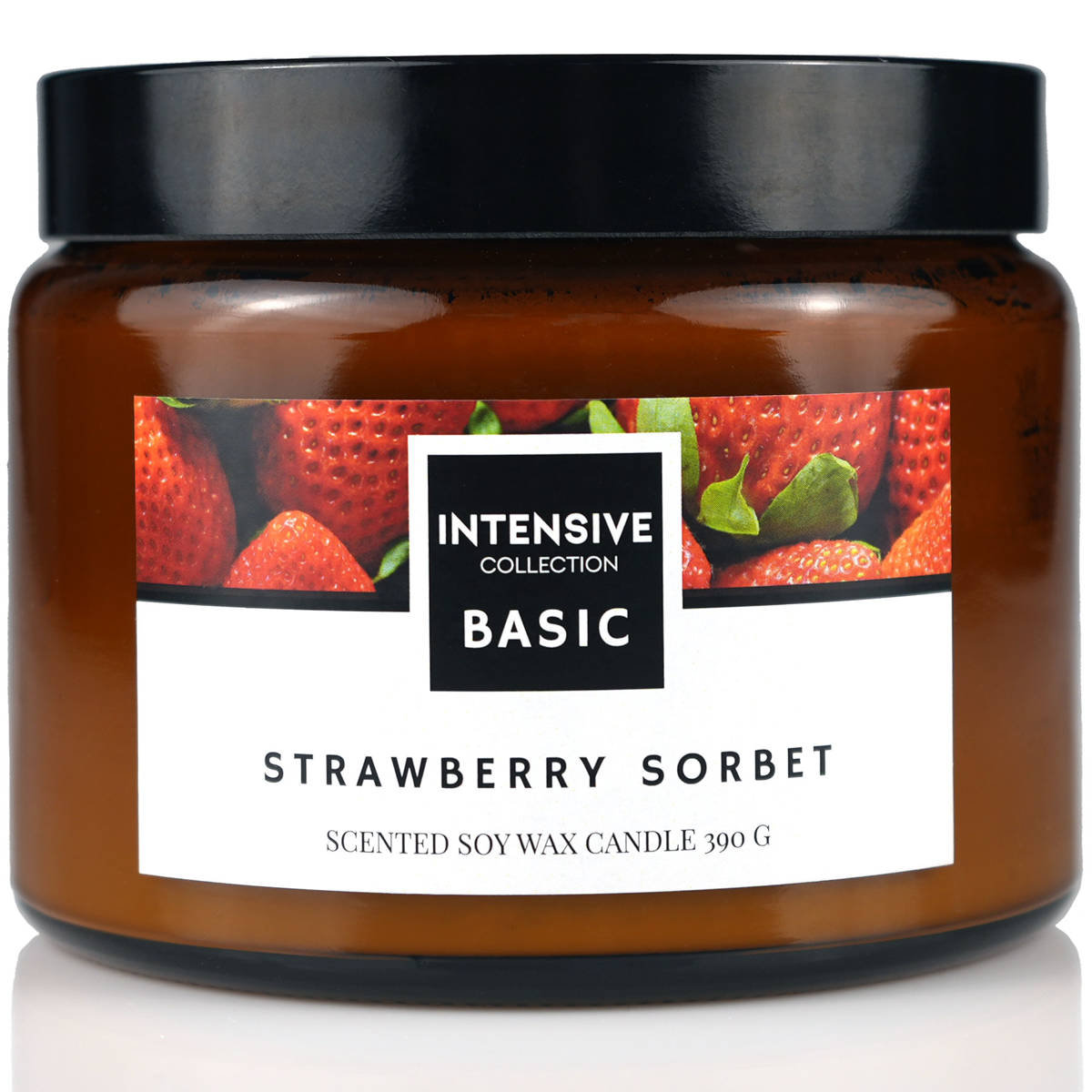 Sojowa świeca zapachowa drewniany knot 390 g Truskawka