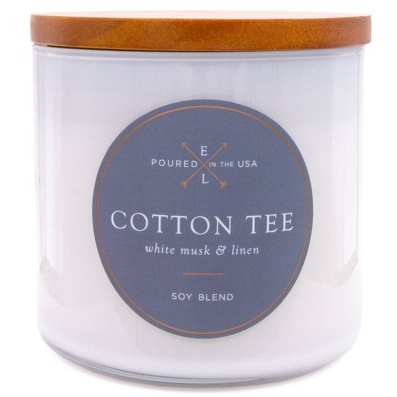 Sojowa świeca zapachowa drewniany knot w szkle Colonial Candle 368 g Piżmo Len