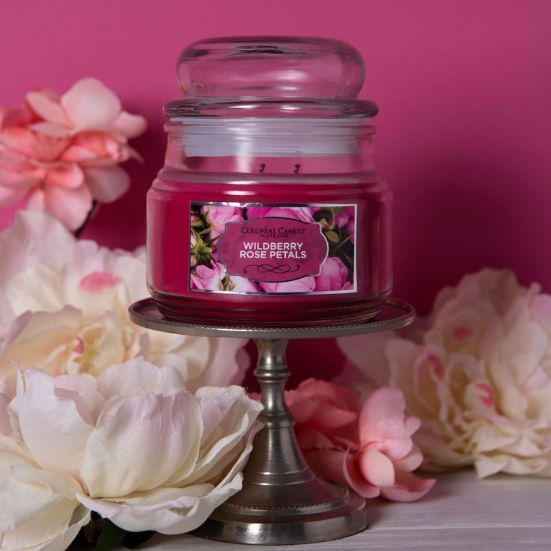 Sojowa świeca zapachowa 2 knoty w szkle Colonial Candle 255 g Róża Jagoda