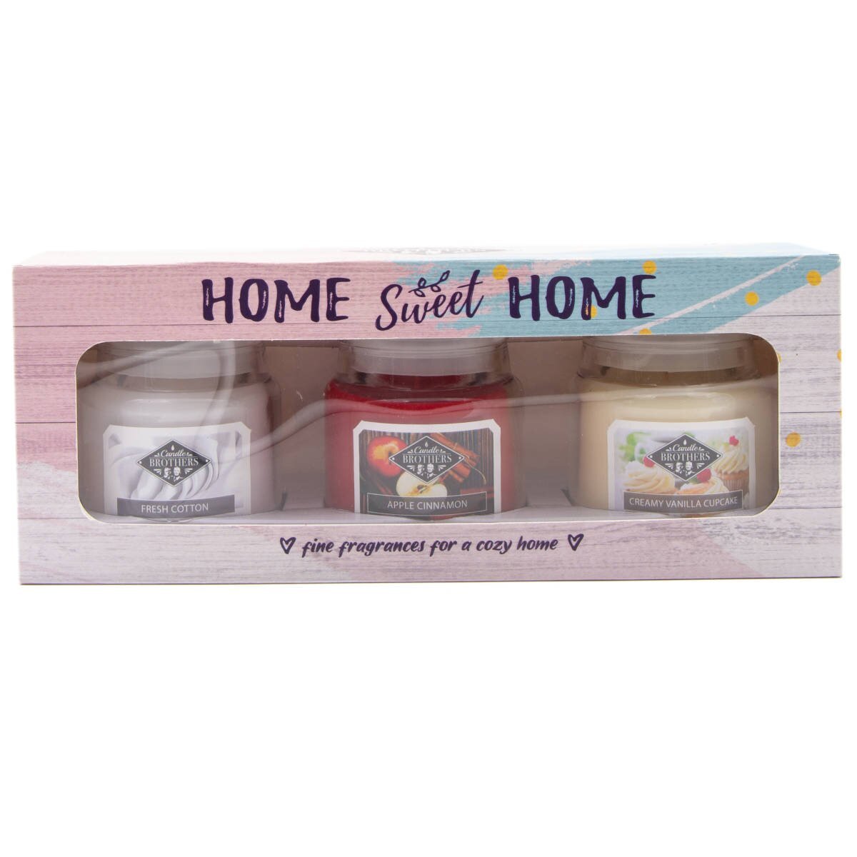 Zestaw świec zapachowych sojowych 3 sztuki 85 g Candle Brothers - Home Sweet Home