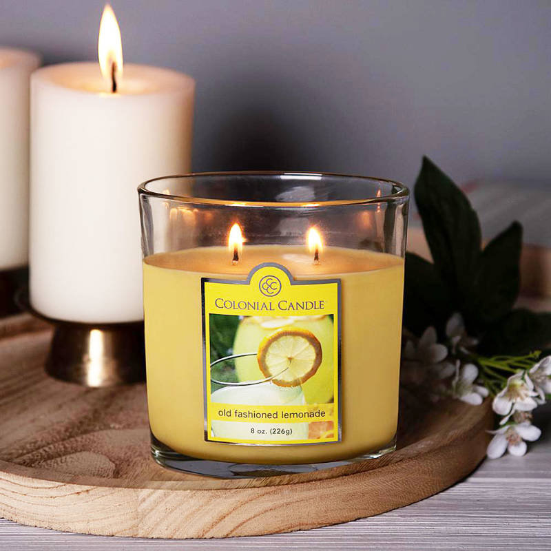 Świeczka zapachowa w owalnym szkle 2 knoty Colonial Candle 226 g Lemoniada