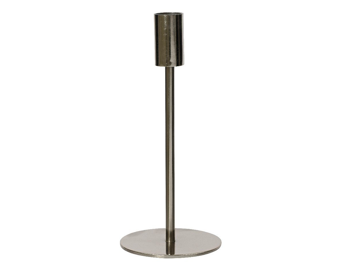 Elegancki prosty świecznik metalowy wys. 20,5 cm