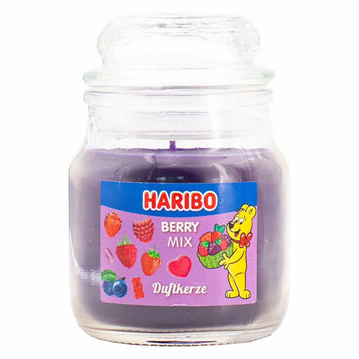 Świeczka zapachowa w szkle Haribo 85 g - Berry Mix