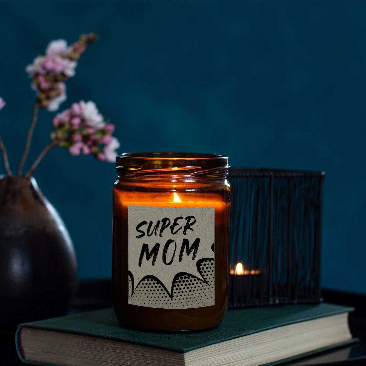 Świeca na prezent sojowa zapachowa Mad Candle 360 g Super Mama