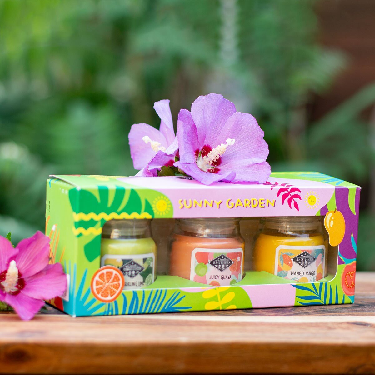 Zestaw świeczek zapachowych sojowych 3 sztuki Candle Brothers 85 g - Sunny Garden