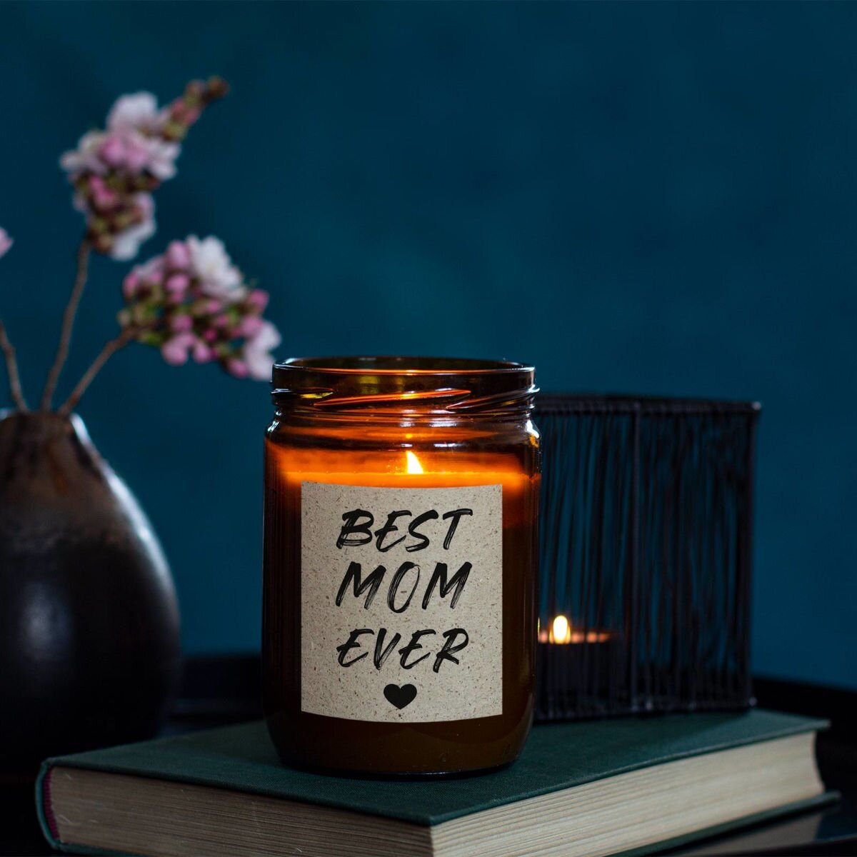 Świeca na prezent sojowa zapachowa Mad Candle 360 g Najlepsza Mama