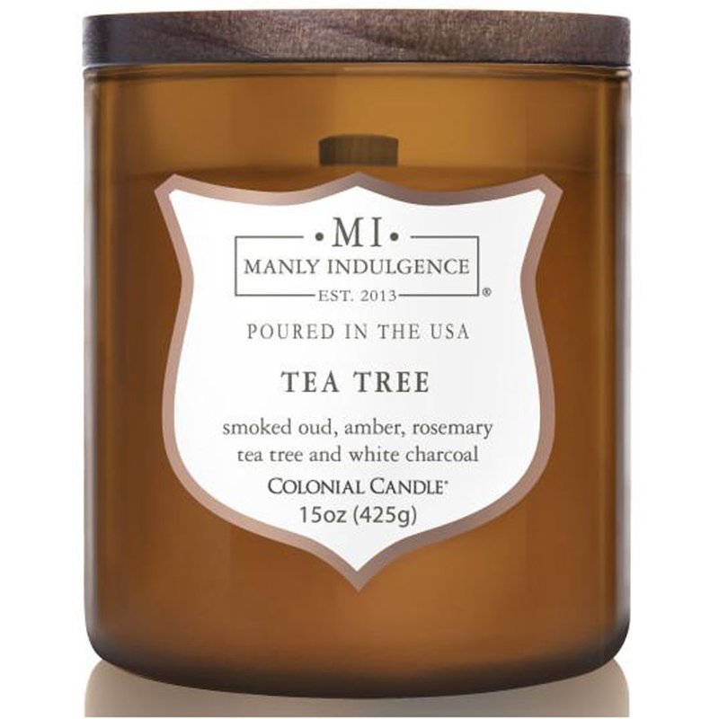 Świeca zapachowa sojowa drewniany knot Colonial Candle 425 g - Drzewo herbaciane