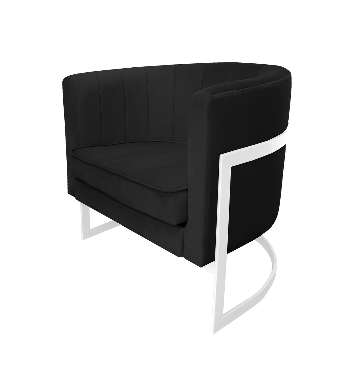 Fotel Glamour podstawa biała M