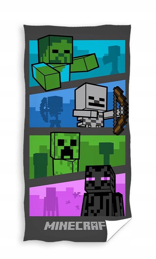 Carbotex, Ręcznik kąpielowy 70x140cm, bawełna, Minecraft