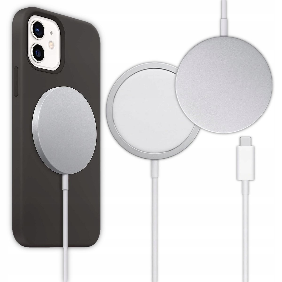 ŁADOWARKA BEZPRZEWODOWA INDUKCYJNA MAGSAFE 15W KABEL USB-C 1M