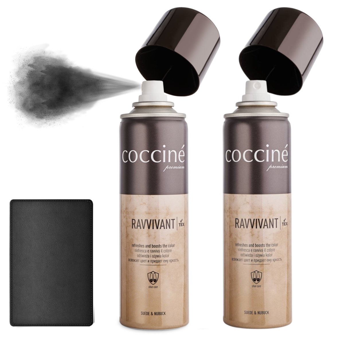 2x Renowator koloru butów do zamszu nubuku czarny 250 ml