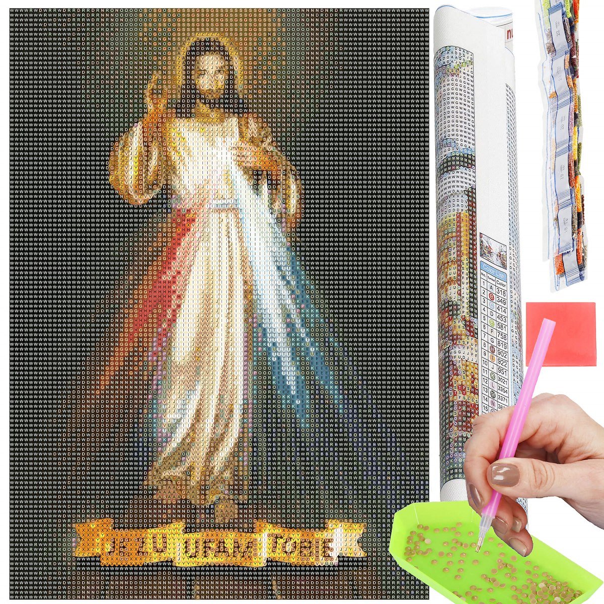 Haft diamentowy mozaika Jezu ufam tobie obraz 40x30 cm