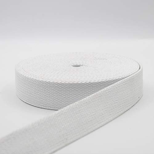 LEDUC 5 m Pasek bawełniany o dużej grubości Biały (54) 4cm