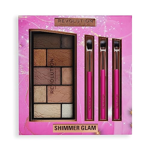 MAKEUP REVOLUTION - SHIMMER GLAM - EYE SET - Zestaw prezentowy do makijażu oczu