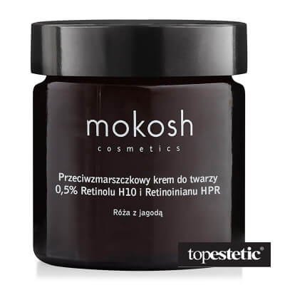 Mokosh Anti Aging Face Cream Rose with Berry Przeciwzmarszczkowy krem do twarzy 0,5% Retinolu H10 i Retinoinianu HPR - Róża z jagodą 60 ml