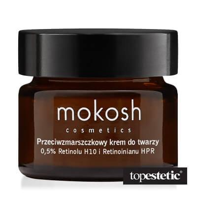 Mokosh Anti Aging Face Cream Rose with Berry Przeciwzmarszczkowy krem do twarzy 0,5% Retinolu H10 i Retinoinianu HPR - Róża z jagodą 15 ml