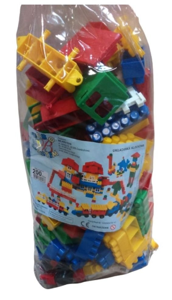 Konstrukcyjne klocki plastikowe dla dzieci Bobosystem 200 el.