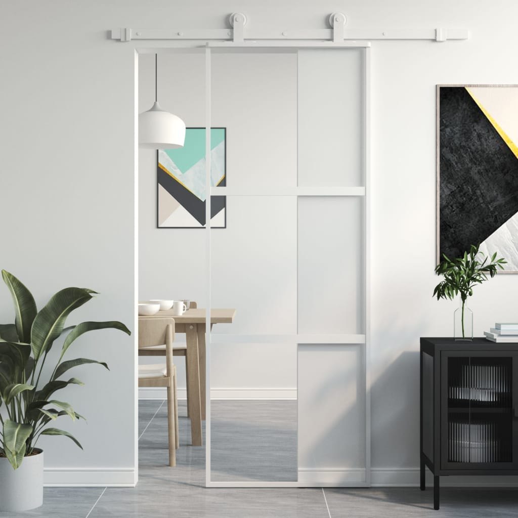 Drzwi przesuwne, złote, 76x205 cm, szkło hartowane i aluminium 8721012120389