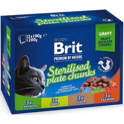 Brit cat kapsa 12x100g STERILISED